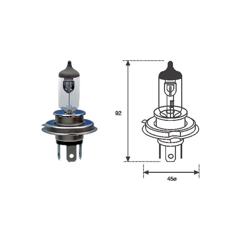 Lampadina H4 60/55 watt 63121354619 lampadina lampadina del faro