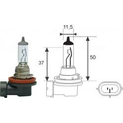 Lampada 12V 5/21W Sferica Media(10P - Lampadina 12V - 5/21W - Posizione - Stop  Posteriore - Adattabile a 06350177 - Rif. 35161